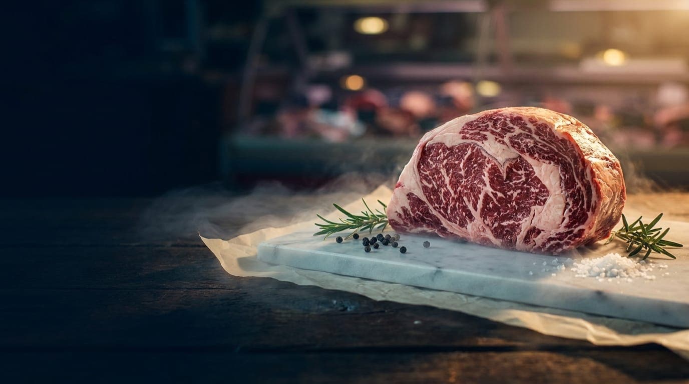 Fresh beef at Vous butcher shop Ilioupoli